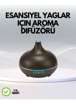 7 Renk Işıklı Ultrasonik Hava Difüzörü – Sessiz Ve Güvenli Kullanım
