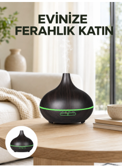 7 Renk Işıklı Ultrasonik Hava Difüzörü – Sessiz Ve Güvenli Kullanım Yeni Nesil