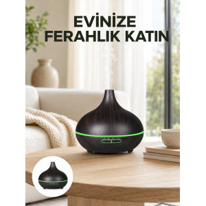 7 Renk Işıklı Ultrasonik Hava Difüzörü – Sessiz Ve Güvenli Kullanım Yeni Nesil