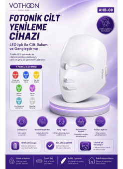 7 Renk Led Fototerapi Yüz Maskesi Işık Terapili Cilt Bakım Cihazı Profesyonel Ev Bakımı