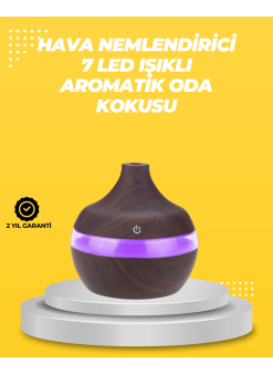 7 Renk Led Işıklı Ultrasonik Aroma Difüzör 300 Ml