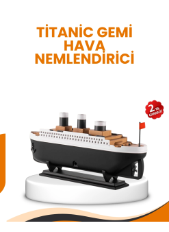7 Renk Ortam Işıklı Dekoratif Gemi Tasarım Hava Nemlendirici Difüzör