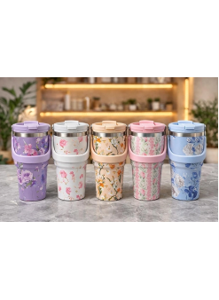 700 Ml Taşıma Kulplu Paslanmaz Çelik Termos Mug - Vakumlu Isı Yalıtımlı Bardak Alk4629