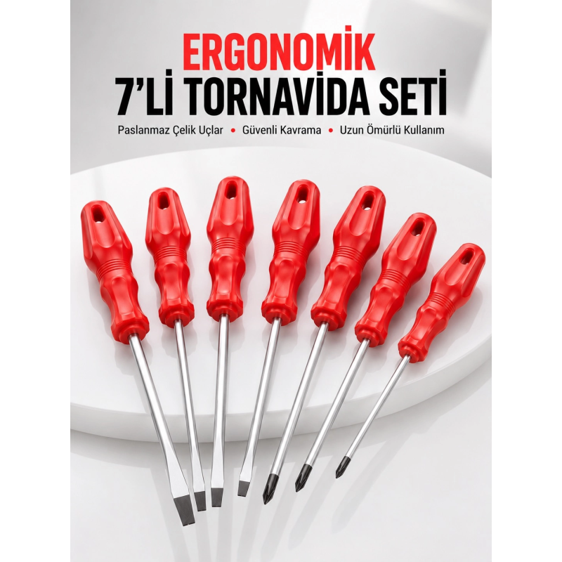 7li Tornavida Seti Düz Ve Yıldız Uçlu Çok Amaçlı Kullanım 7li Tornavida Seti Düz Ve Yıldız Uçlu Çok Amaçlı Kullanım