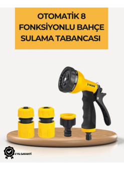 8 Modlu Bahçe Sulama Tabancası Seti Bitki Çiçek Araç Temizleme