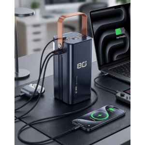 80000 Mah Taşınabilir Powerbank Süper Hızlı Şarj Çoklu Çıkış Ve Led Göstergeli