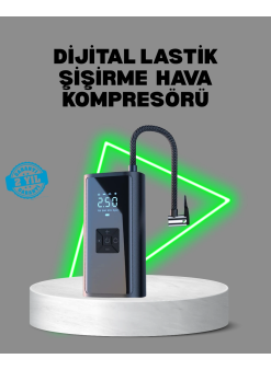 80w Kablosuz Dijital Ekranlı Taşınabilir Lastik Şişirme Pompası
