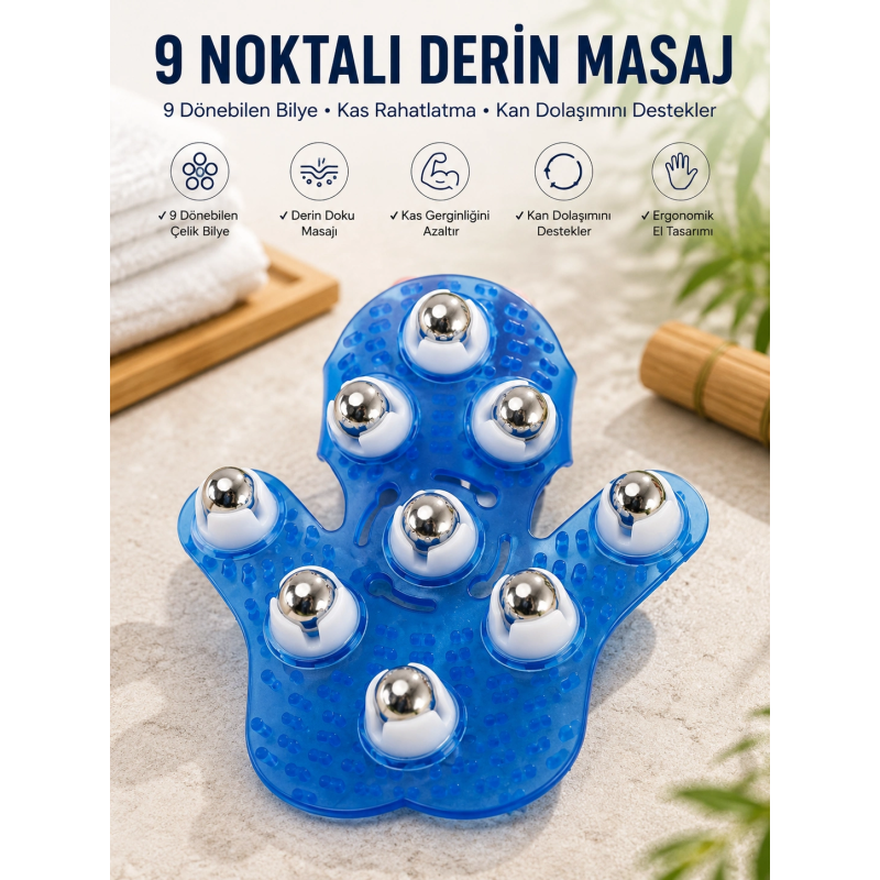 9 Bilyeli El Şeklinde Omuz Bacak Masaj Aleti Masaj Eldiveni Giyilebilir Plastik Vücut Sıkılaştırıcı 9 Bilyeli El Şeklinde Omuz Bacak Masaj Aleti Masaj Eldiveni Giyilebilir Plastik Vücut Sıkılaştırıcı