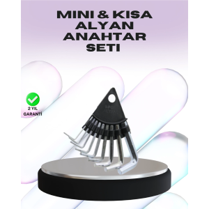 9 Parça Alyan Anahtar Seti Farklı Metrik Ölçü Pratik Taşıma