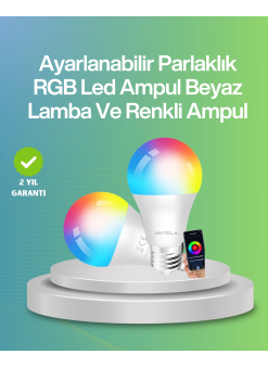 9 Watt Beyaz Işık Ve Renk Ayarlı Akıllı Led Ampul