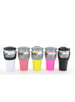 900 Ml Taşıma Kulplu Paslanmaz Çelik Termos Mug - Vakumlu Isı Yalıtımlı Bardak Alk3137