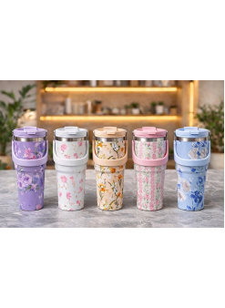 900 Ml Taşıma Kulplu Paslanmaz Çelik Termos Mug - Vakumlu Isı Yalıtımlı Bardak Alk4630
