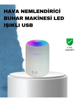 Abs Gövdeli 300ml Usb Nemlendirici – Beyaz, Gri, Pembe Renk
