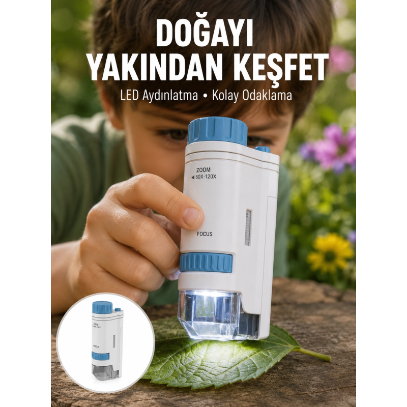 Abs Gövdeli Öğrenci Ve Hobi Mikroskobu – Mavi Renk Yeni Nesil Abs Gövdeli Öğrenci Ve Hobi Mikroskobu – Mavi Renk Yeni Nesil