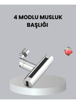 Abs Pirinç Alaşımlı Musluk Başlığı 4 Modlu 360° Dönebilen Ve Ekonomik