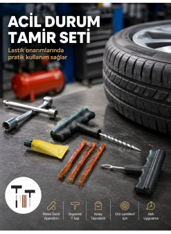 Acil Durumların Kurtarıcısı Çok Amaçlı Lastik Tamir Seti