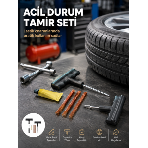 Acil Durumların Kurtarıcısı Çok Amaçlı Lastik Tamir Seti