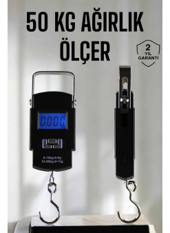 Ağırlık Ölçer 50 Kg El Terazisi El Kantarı Pilli Led Ekran