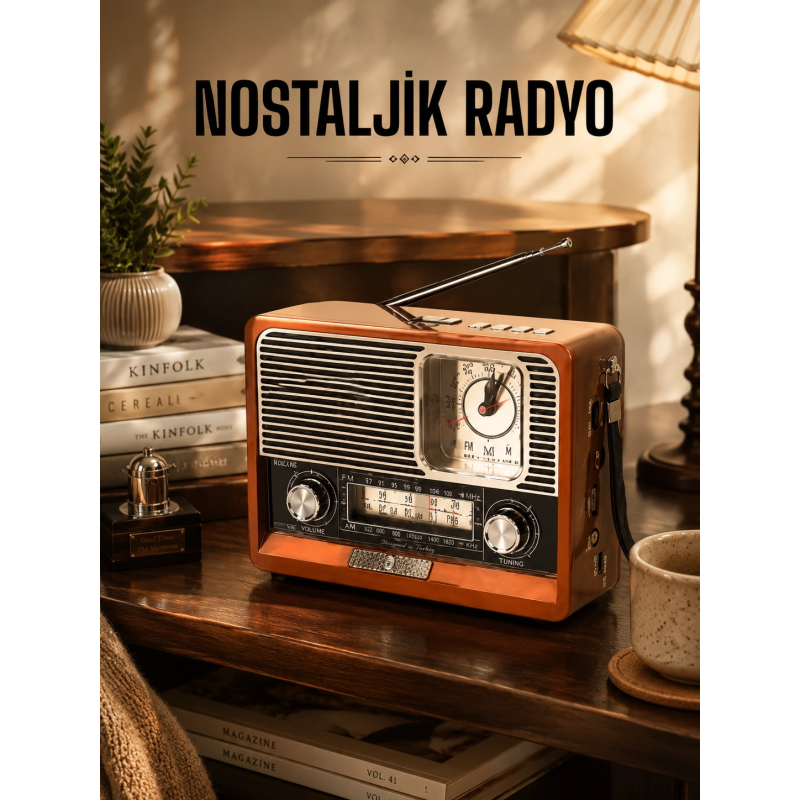 Ahşap Görünümlü Retro Bluetooth Radyo Usb,aux Ve Sd Kart Girişli Ahşap Görünümlü Retro Bluetooth Radyo Usb,aux Ve Sd Kart Girişli