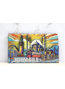 Ahşap İstanbul Temalı Magnet Alk4365