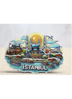 Ahşap İstanbul Temalı Magnet Alk4598