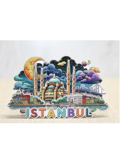 Ahşap İstanbul Temalı Magnet Alk4599