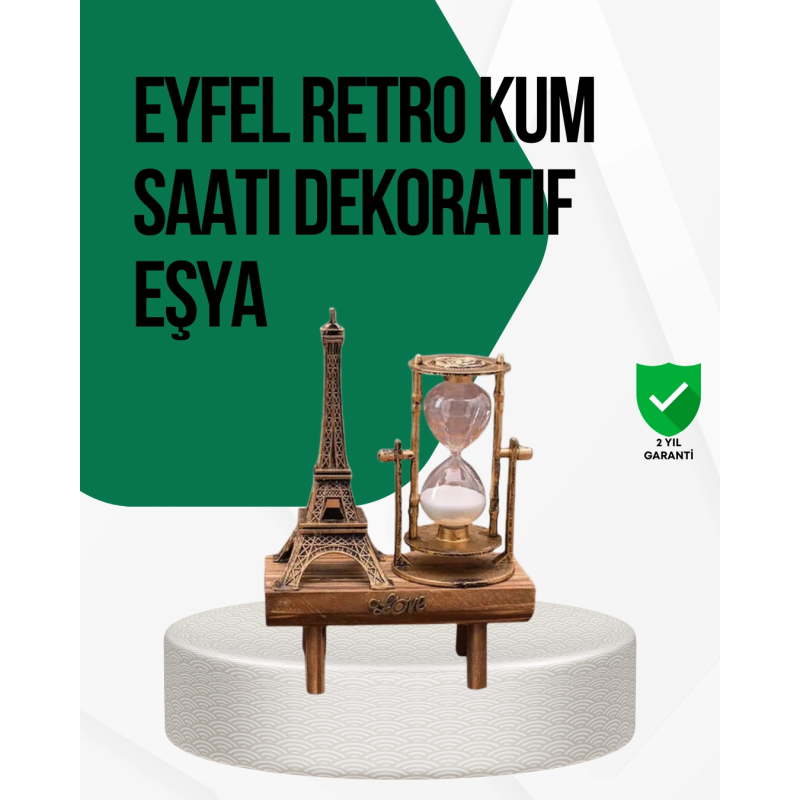 Ahşap Kum Saati – Vintage Tasarımlı Masa Dekoru