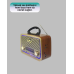 Ahşap Nostaljik Radyo Bluetooth Usb Sd Kart Destekli