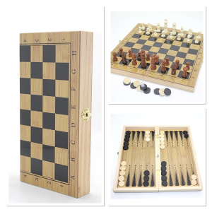 Ahşap Satranç Ve Tavla Seti Alk4244