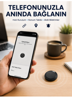 Airtag Akıllı Eşya Takip Cihazı Apple Ve Android Uyumlu Uzun Pil Ömürlü