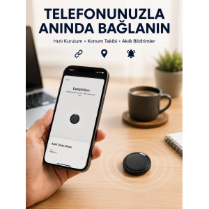 Airtag Akıllı Eşya Takip Cihazı İos Ve Android Uyumlu Uzun Pil Ömürlü