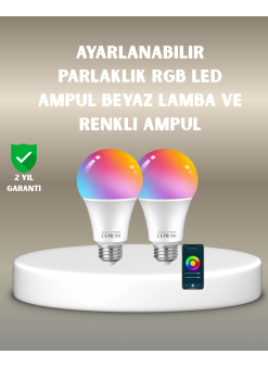 Akıllı 9w Rgbw Led Ampul, Tasaruflu Romantik Işıklı
