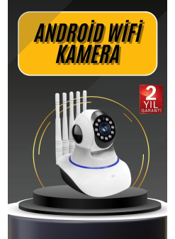 Akıllı Gece Görüşlü Sensörlü Wifi Kamera Telefondan Takip Edilebilir