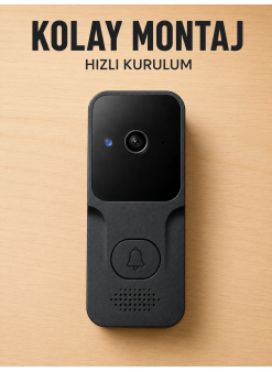 Akıllı Görüntülü Kapı Zili Hd Kamera, Hareket Bildirimi Ve Kablosuz Kurulum
