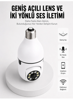 Akıllı Güvenlik Kamerası Full Hd Görüntü Ve Gece Görüş Özellikli Yeni Nesil