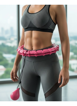Akıllı Hula Hoop Çemberi 24 Parça Ayarlanabilir Mor