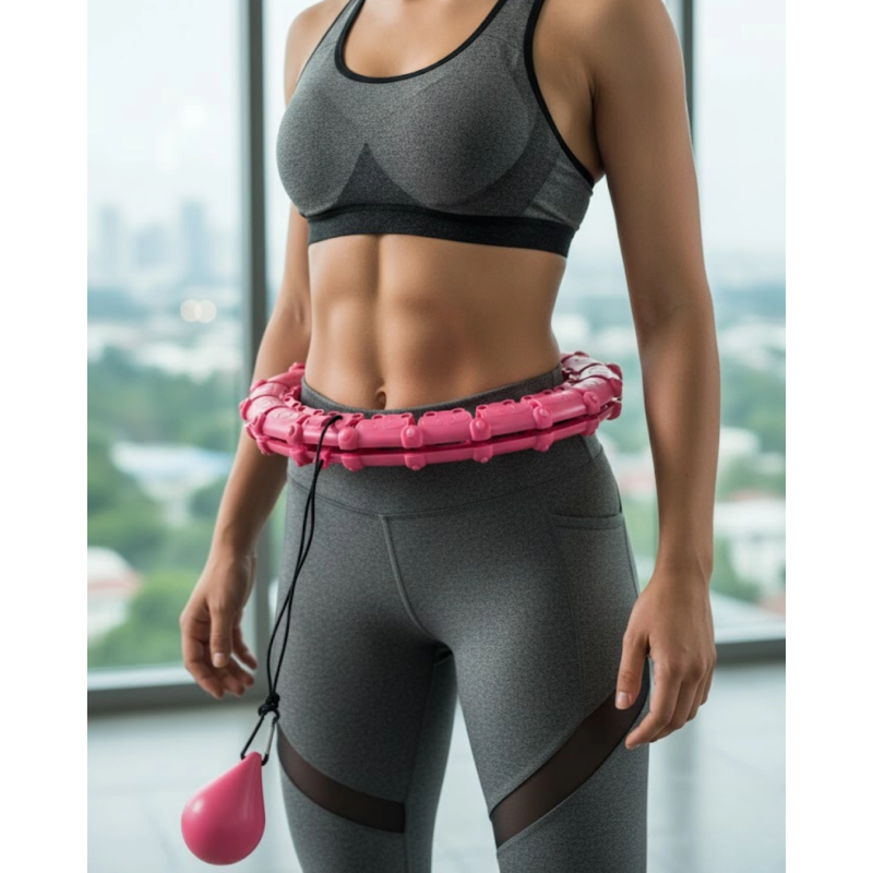 Akıllı Hula Hoop Çemberi 24 Parça Ayarlanabilir Mor Zayıflama Halkası Akıllı Hula Hoop Çemberi 24 Parça Ayarlanabilir Mor Zayıflama Halkası