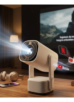 Akıllı Projeksiyon Powerbankli Taşınabilir Sinema Projektörü 4k Hd Kaliteli