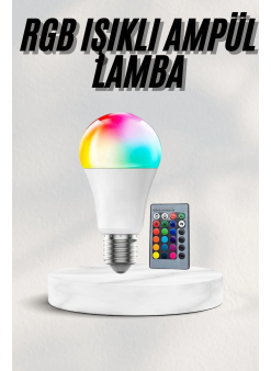 Akıllı Rgb Led Ampul Led Uzaktan Kumandalı Renk Değiştiren Ampul