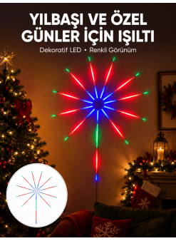 Akıllı Rgb Led Havai Fişek Duvar Lambası Kumandalı Ve Uygulama Kontrollü Yeni Nesil