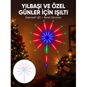 Akıllı Rgb Led Havai Fişek Duvar Lambası Kumandalı Ve Uygulama Kontrollü Yeni Nesil
