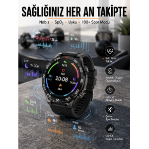 Akıllı Saat 2024 Model Arama Cevaplayan Uyku Ve Sağlık Takibi