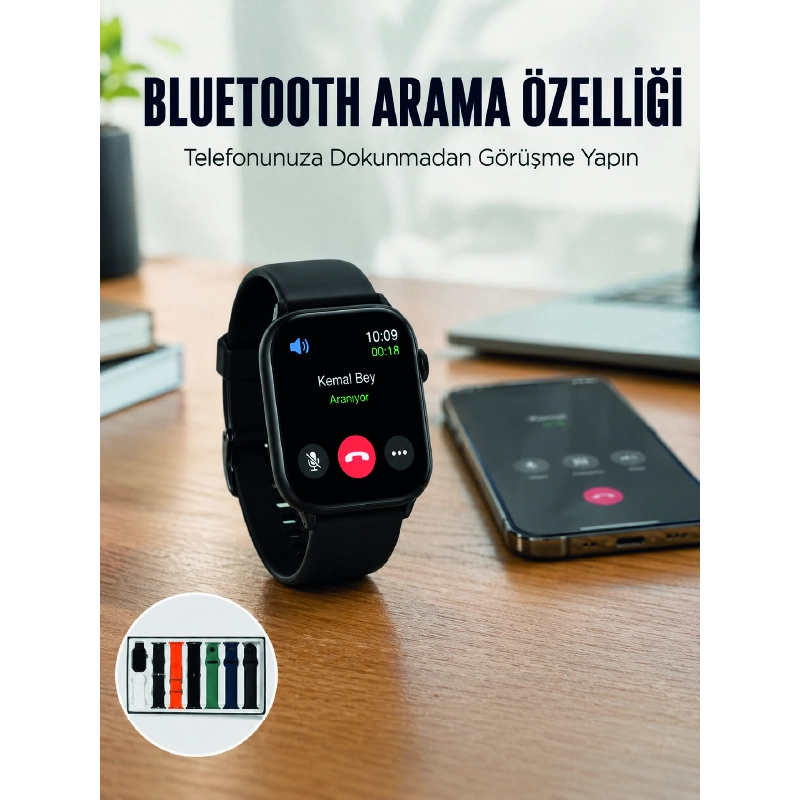 Akıllı Saat 7 Kordonlu Bluetooth Aramalı Nabız Ve Dokunmatik Akıllı Saat Akıllı Saat 7 Kordonlu Bluetooth Aramalı Nabız Ve Dokunmatik Akıllı Saat