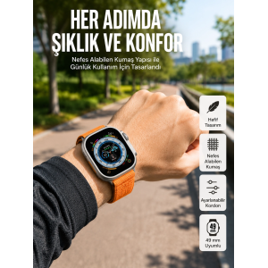 Akıllı Saat Amoled Ekran Bluetooth Bağlantılı Özel Tasarım Unısex