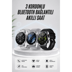 Akıllı Saat Amoled Ekran Bluetooth Bağlantılı Sesli Görüşme Nabız Ölçer