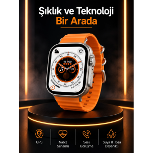 Akıllı Saat Android Ve İos Uyumlu 49 Mm Nfc Özelliği Gps Takibi Yeni Nesil