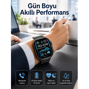 Akıllı Saat Arama Konuşma Gps Ve Nfc Özelliği 3 Kordonlu Amoled Ekran