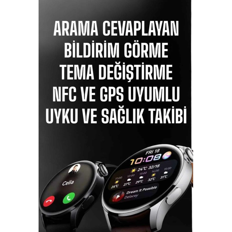 Akıllı Saat Bildirim Görme Amoled Ekran Gps Uyumlu Sesli Görüşme Akıllı Saat Bildirim Görme Amoled Ekran Gps Uyumlu Sesli Görüşme