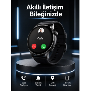 Akıllı Saat Bildirim Görme Amoled Ekran Gps Uyumlu Sesli Görüşme