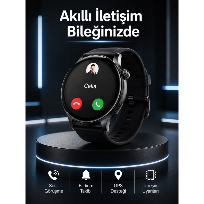 Akıllı Saat Bildirim Görme Amoled Ekran Gps Uyumlu Sesli Görüşme Akıllı Saat Bildirim Görme Amoled Ekran Gps Uyumlu Sesli Görüşme